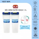 Bộ 2 Bình Nước Việt Son 1.1L Nhựa PP